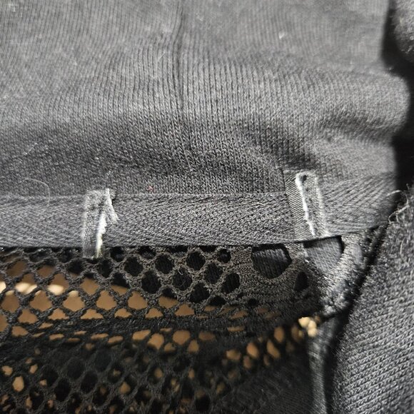 Skull Crossbones Mesh Hoodie Shirt Womens 2XL XXL Black Sheer Goth Punk Rock - Picture 12 of 13